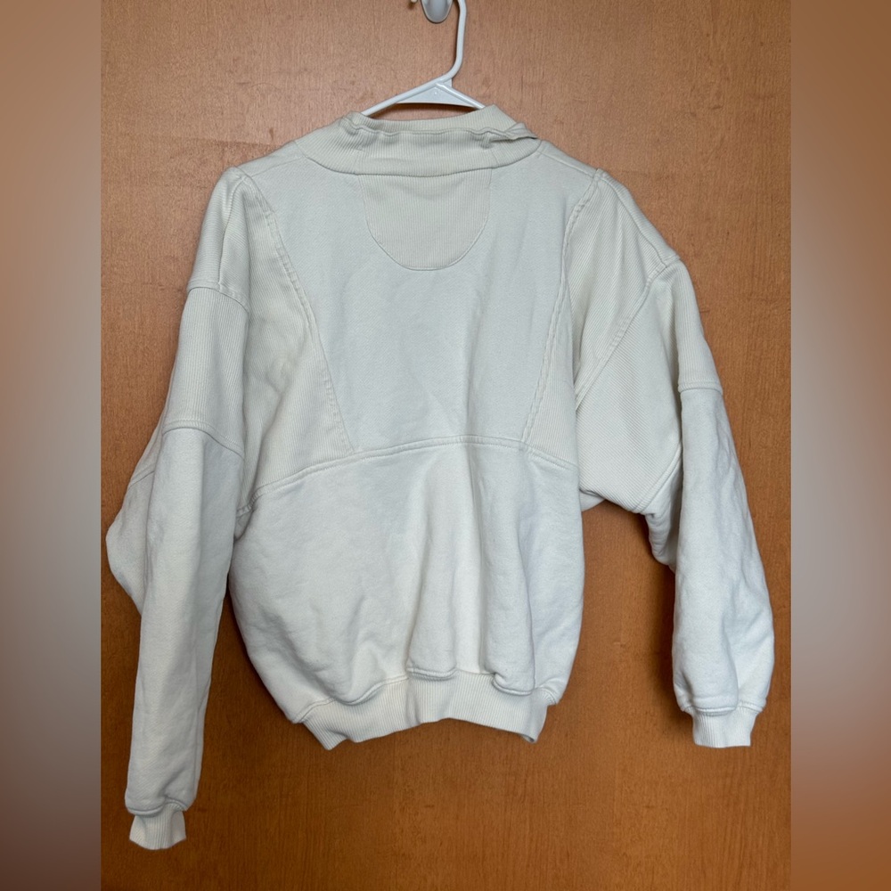 Joah Brown Off-White Half Zip Pullover - Picture 4 of 4
